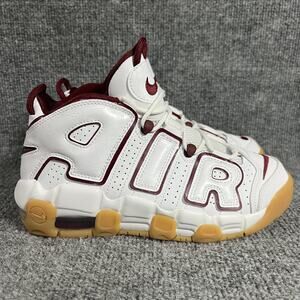Nike Air More Uptempo GS Shoes Size 5Y White Team Red Gum FJ2846-100